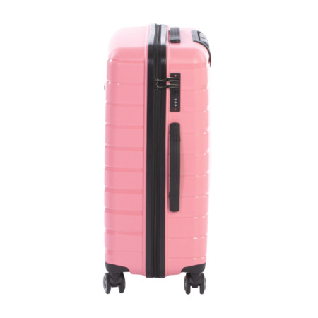 törhetetlen polipropilén, négykerekű, rózsaszín S bőrönd