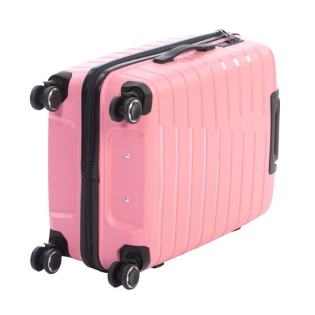 törhetetlen polipropilén, négykerekű, rózsaszín S bőrönd
